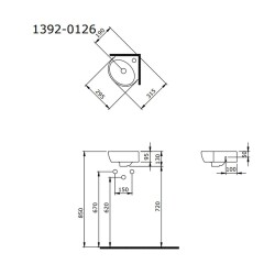 Bocchi Taromina Arch Köşe Lavabo 30 cm Parlak Beyaz 1392-001-0126 - 2