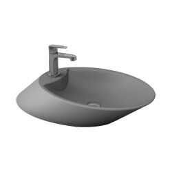 Bocchi Vessel Batarya Banklı Çanak Lavabo 72 cm Mat Gri 1021-006-0126 - 1
