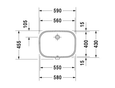 Duravit D-Code Tezgah Altı Lavabo 56 Cm 0338560000 - 2