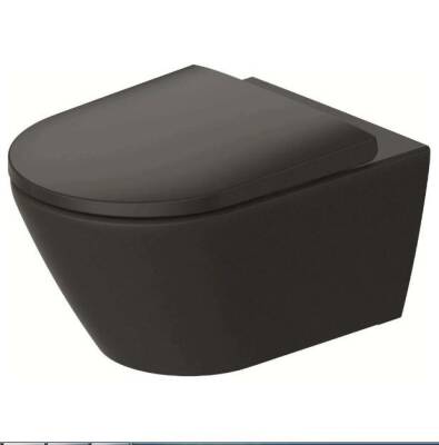 Duravit D-Neo Rimless® Asma Klozet Seti Siyah(Kapak Dahil) 257739AD75 - 1