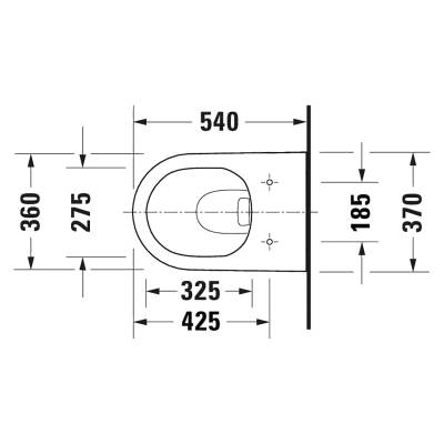 Duravit D-Neo Rimless® Asma Klozet Seti Siyah(Kapak Dahil) 257739AD75 - 3