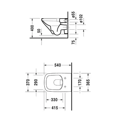 Duravit Durastyle Rimless® Asma Klozet Seti Hygiene Glaze 45383920A1 - 3