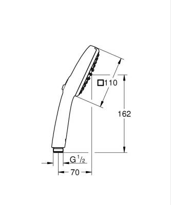 EL DUŞU NEW TEMPESTA CUBE 2 FONK. MAT SİYAH - 2