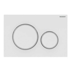 Geberit Sigma20 Kumanda Paneli Çift Basmalı Beyaz/Mat Beyaz 115.882.11.1 - GEBERİT
