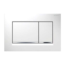 Geberit Sigma20 Kumanda Paneli, Çift Basmalı, Beyaz/Parlak- 115.883.KJ.1 - GEBERİT