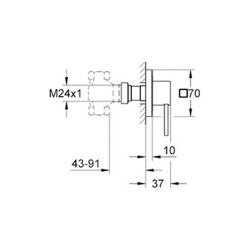 Grohe Allure Ankastre Stop Valf - 19384000 - 2