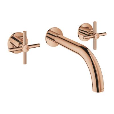 Grohe Atrio 3 Delikli Duvardan Lavabo Bataryası M-Boyut - 20661DA0 - 1