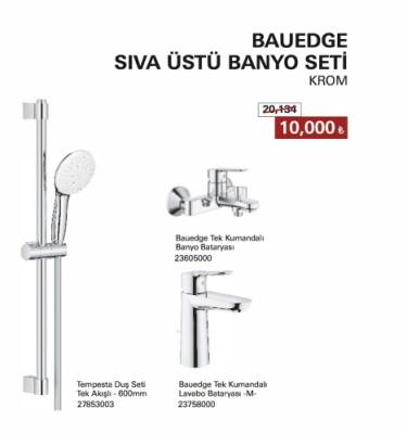 GROHE Bauedge Sıva Üstü Banyo Seti Krom - 1