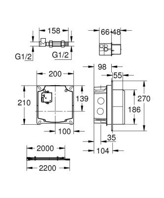 Grohe Ankastre Montaj Kutusu - 36264001 - 2