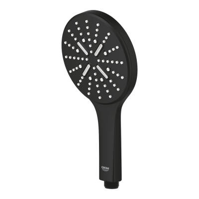 Grohe El Duşu 3 Akışlı 13 cm SmartActive Phantom Black - 22127KF0 - 2