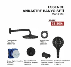 GROHE Essence Ankastre Banyo Seti Mat Siyah - GROHE