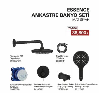 GROHE Essence Ankastre Banyo Seti Mat Siyah - 1