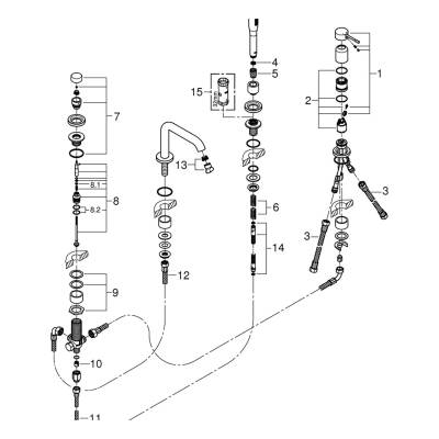 Grohe Essence Dört Delikli Küvet Bataryası - 19578GL1 - 2