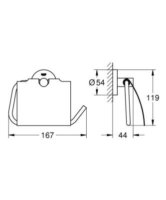 Grohe Essentials Tuvalet Kağıtlığı Kapaklı - 1024652430 - 2