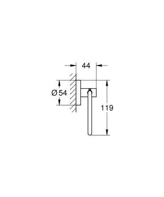 Grohe Essentials Tuvalet Kağıtlık Mat Siyah - 1024722430 - 2