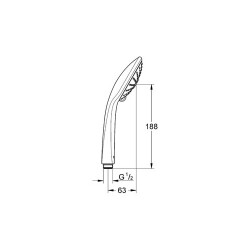 Grohe Euphoria 110 Massage El Duşu 3 Akışlı - 27221000 - 2