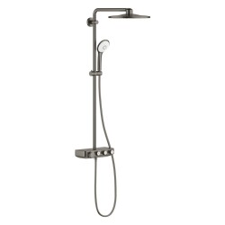 Grohe Euphoria Smartcontrol 310 Duo Duş Sistemi Duvara Monte Termostatik Bataryalı Duş Sistemi Brushed Hard Graphite - 26507AL0 - GROHE