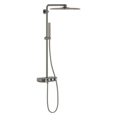 Grohe Euphoria Smartcontrol System 310 Cube Duo Duvara Monte Termostatik Bataryalı Duş Sistemi Brushed Hard Graphite - 26508AL0 - 1