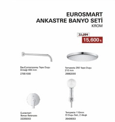 GROHE Eurosmart Ankastre Banyo Seti Korm - GROHE