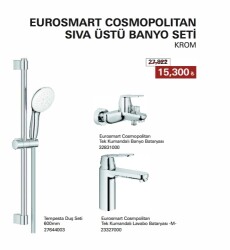 GROHE Eurosmart CosmopolıtanSıva Üstü Banyo Seti Krom - GROHE