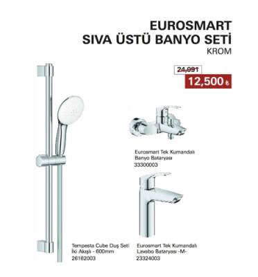 GROHE EurosmartSıva Üstü Banyo Seti Krom - 1