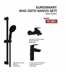 GROHE EurosmartSıva Üstü Banyo Seti Mat Siyah - GROHE