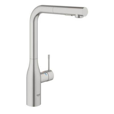 Grohe Eviye Bataryası Spiralli 2 Fonk Essence Paslanmaz Çelik - 30504DC0 - 1