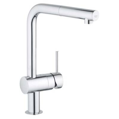 Grohe Eviye Bataryası Spiralli Tek Akışlı Minta Krom - 32168000 - 1