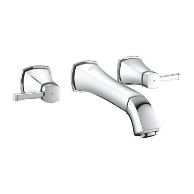 Grohe Grandera 3 Delikli Duvardan Lavabo Bataryası L-Boyut - 20623000 - 1