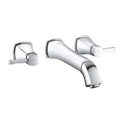 Grohe Grandera 3 Delikli Duvardan Lavabo Bataryası L-Boyut - 20623000 - GROHE