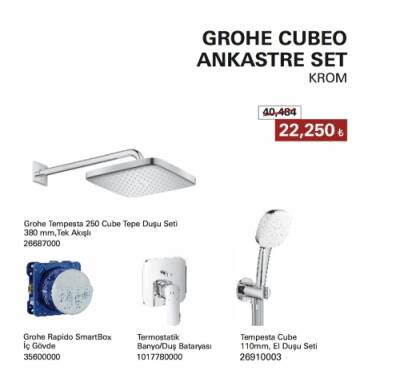 GROHE Grohe Cubeo Ankastre Set Krom - 1