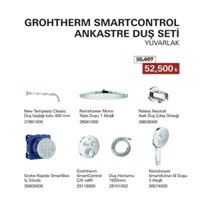 GROHE Grohtherm Smartcontrol Ankastre Duş Seti - 1