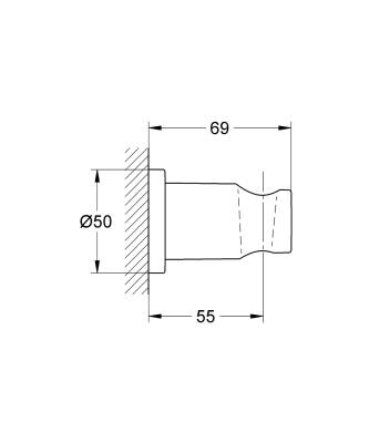 Grohe Rainshower El Duşu Askısı Phantom Black - 22117KF0 - 2