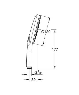 Grohe Rainshower Smartactive 130 El Duşu 3 Akışlı - 26574000 - 2