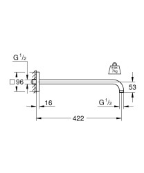 Grohe Rainshower Duş Kolu 422 Mm - 26145000 - 2