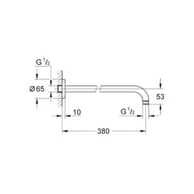 Grohe Rainshower Duş Başlığı Kolu 380 Mm - 28361000 - 2