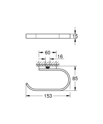 Grohe Selection Tuvalet Kağıtlığı Phantom Black - 41220KF0 - 2
