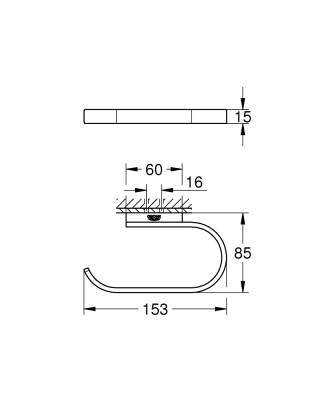 Grohe Selection Tuvalet Kağıtlığı Phantom Black - 41220KF0 - 2