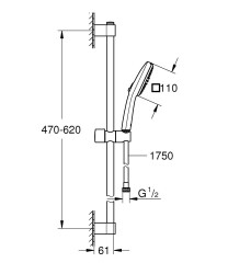 Grohe Tempesta Cube 110 Duş Seti 2 Akışlı Rain,Jet - 267482433 - 3
