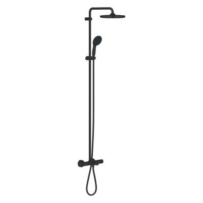 Grohe Tempesta System 250 Duvara Monte Termostatik Bataryalı Duş Sistemi Mat Siyah - 266722431 - 1